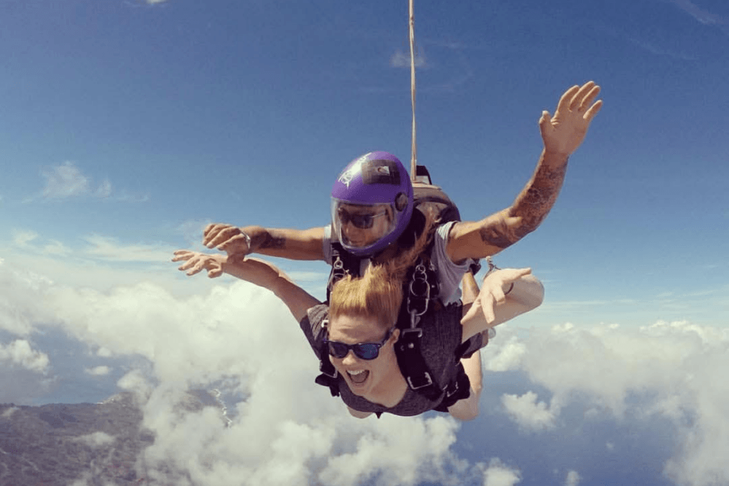 Yes...this is Jackie skydiving.