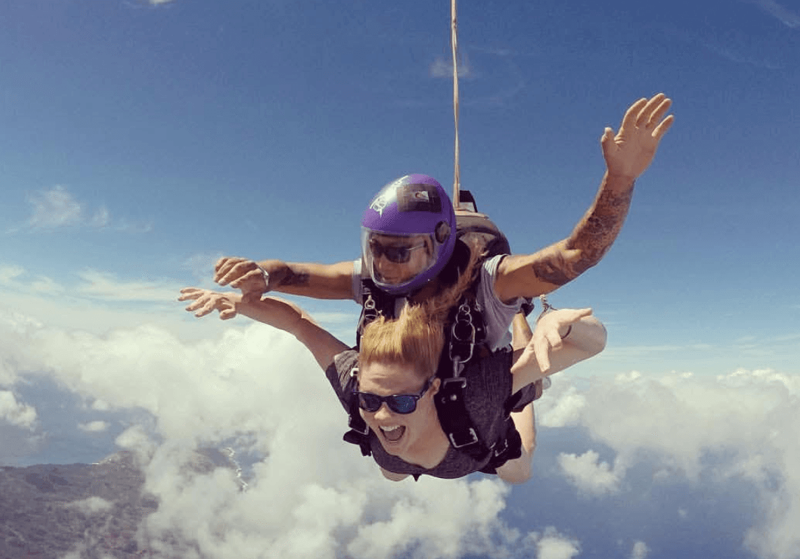 Yes...this is Jackie skydiving.