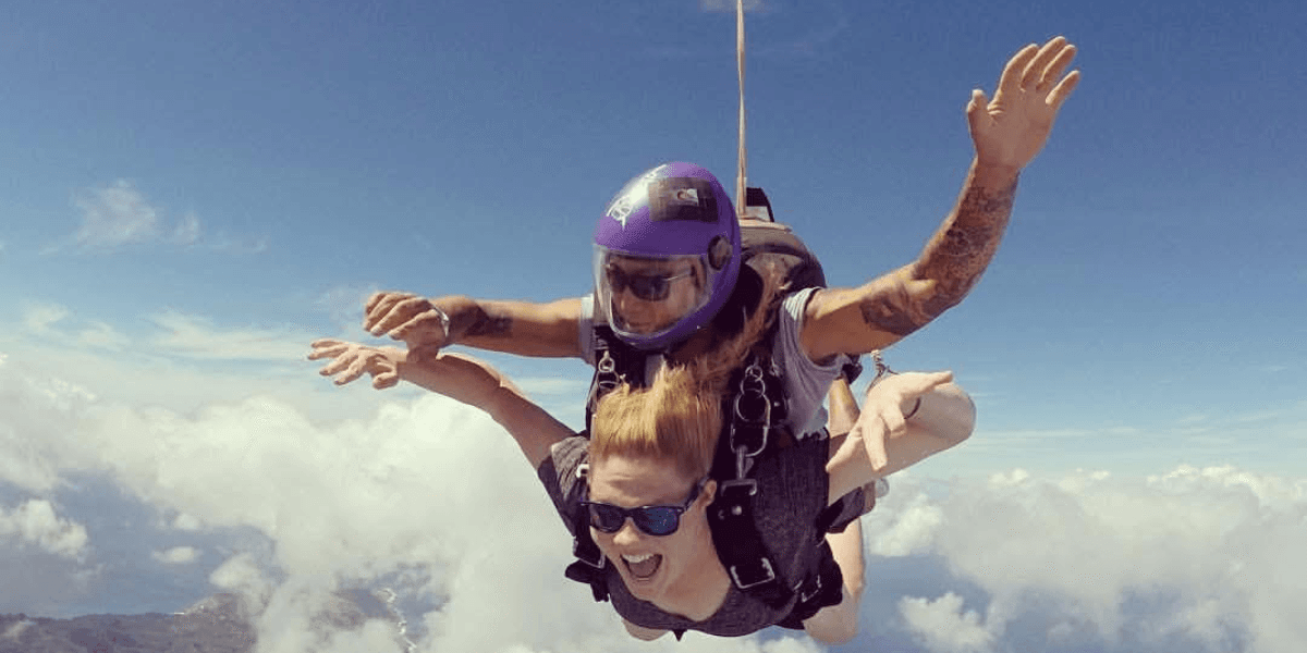 Yes...this is Jackie skydiving.